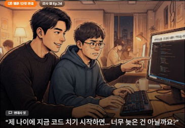 오늘의 대표 웹툰 썰 일러스트